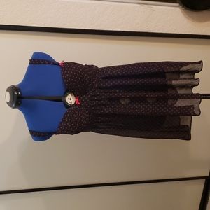 Black with Red Polka-Dots Sheer Sleepwear Tank